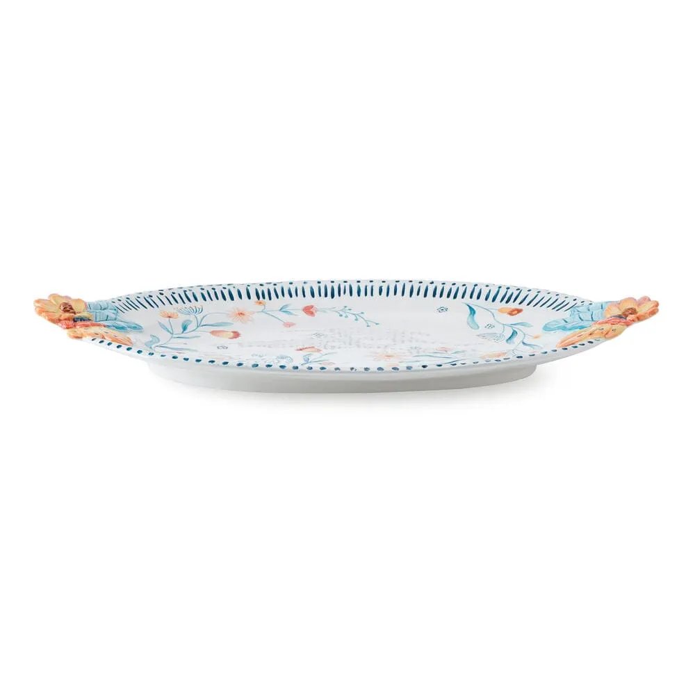 Fitz and Floyd Gracie vassoio da portata 48 cm pavone