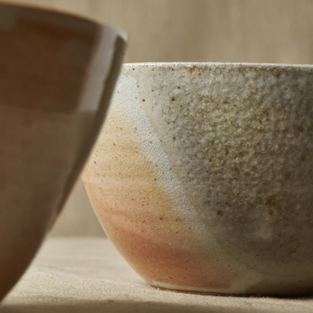 Studio Delta Pottery Shino Set 4 ciotole grès woodfired