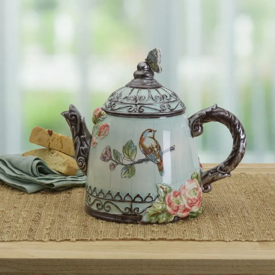 Fitz and Floyd English Garden teiera ceramica 1,7 L