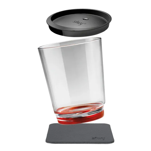 Silwy Triplo tazza magnetica rossa con pad nanogel BPA free