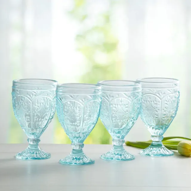 Fitz and Floyd Trestle set 4 calici vetro 350 ml acqua