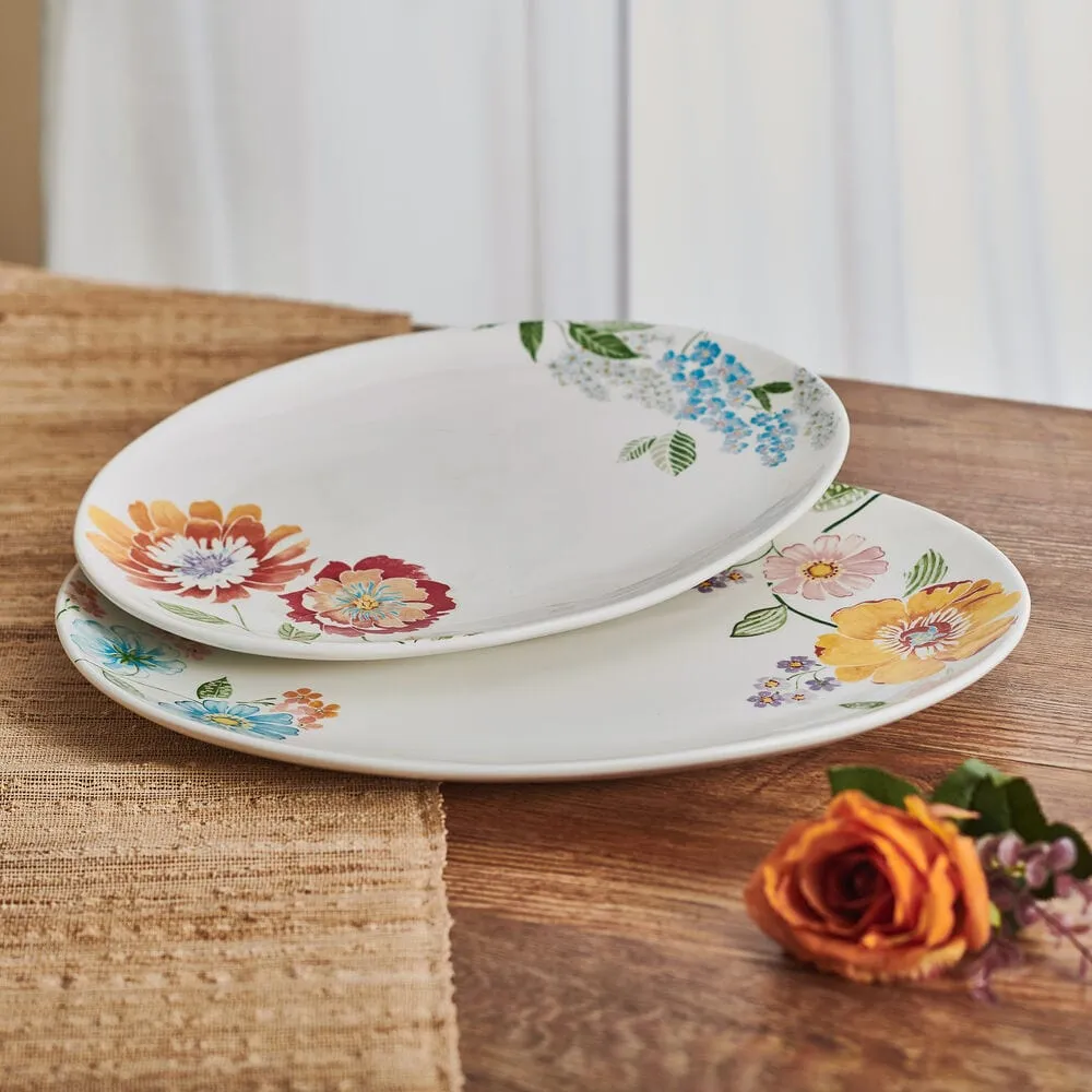 Fitz and Floyd Meadow vassoio 14 pollici fiori