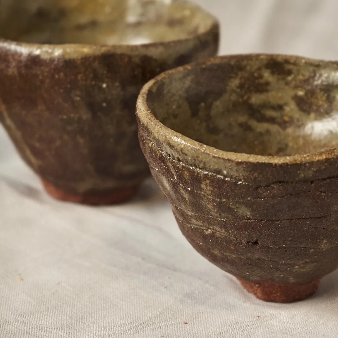 Studio Delta Pottery Umbral set 2 cup grès cenere