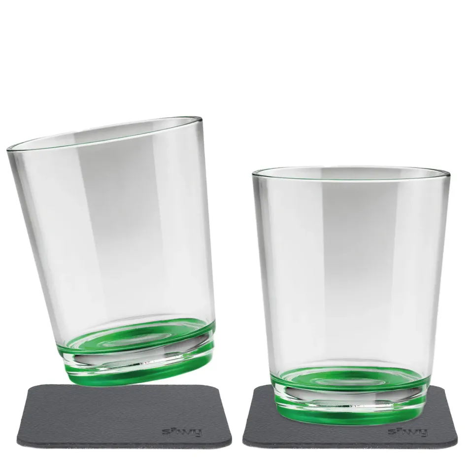 Silwy tazza magnetica verde plastica con pad nanogel