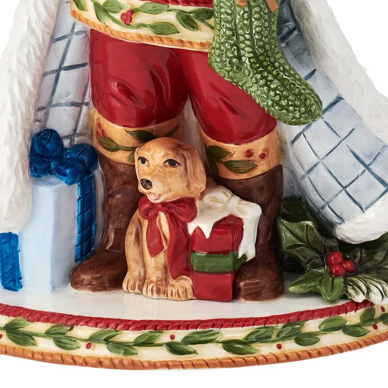 Fitz and Floyd Santa's Gift statuetta Babbo Natale 12 pollici