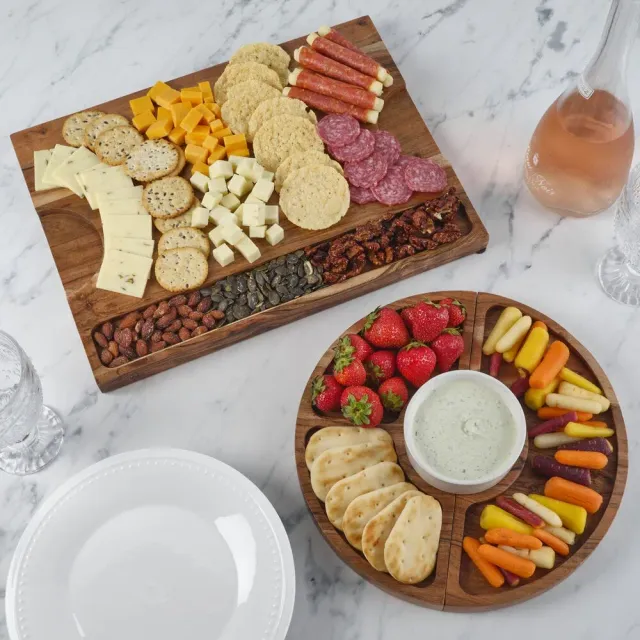 Fitz and Floyd Charcuterie tagliere legno magnetico 5 pezzi