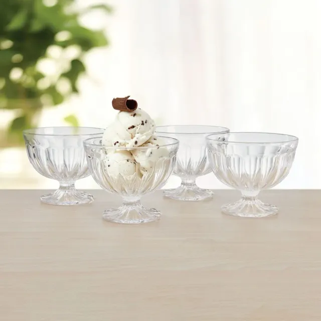 Fitz and Floyd Vintage Scoop coppette dessert 4 pezzi vetro