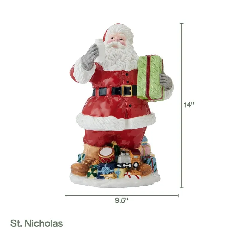Fitz and Floyd St. Nicholas statuina Babbo Natale 35,5 cm