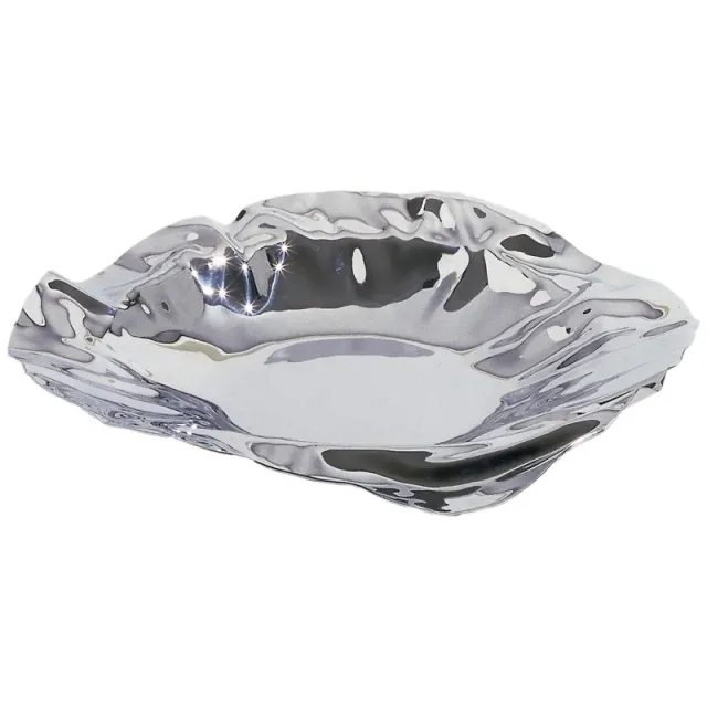 Alessi Clotet cestino acciaio bordo increspato