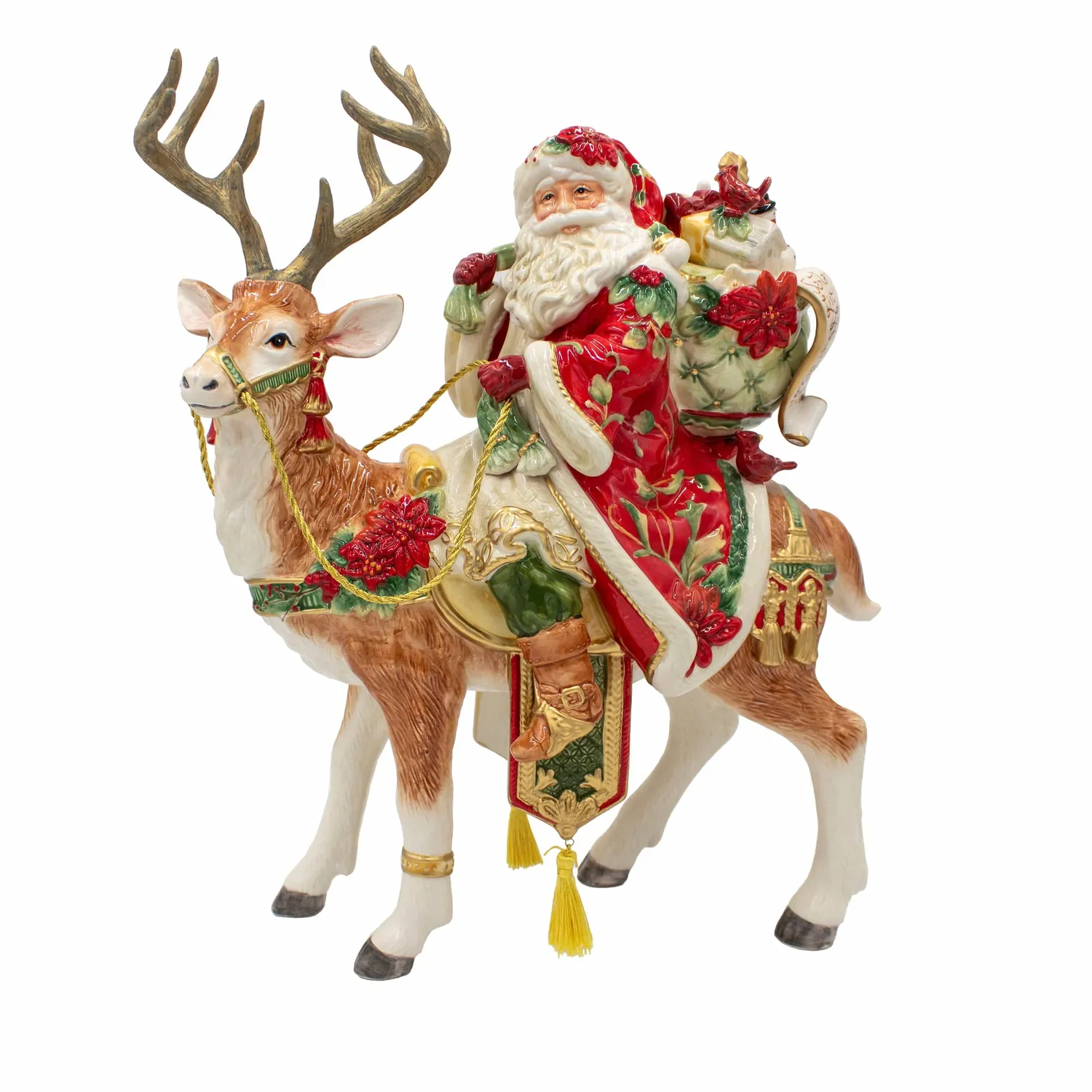 Fitz and Floyd Cardinal Christmas Babbo Natale Statuetta 42 cm