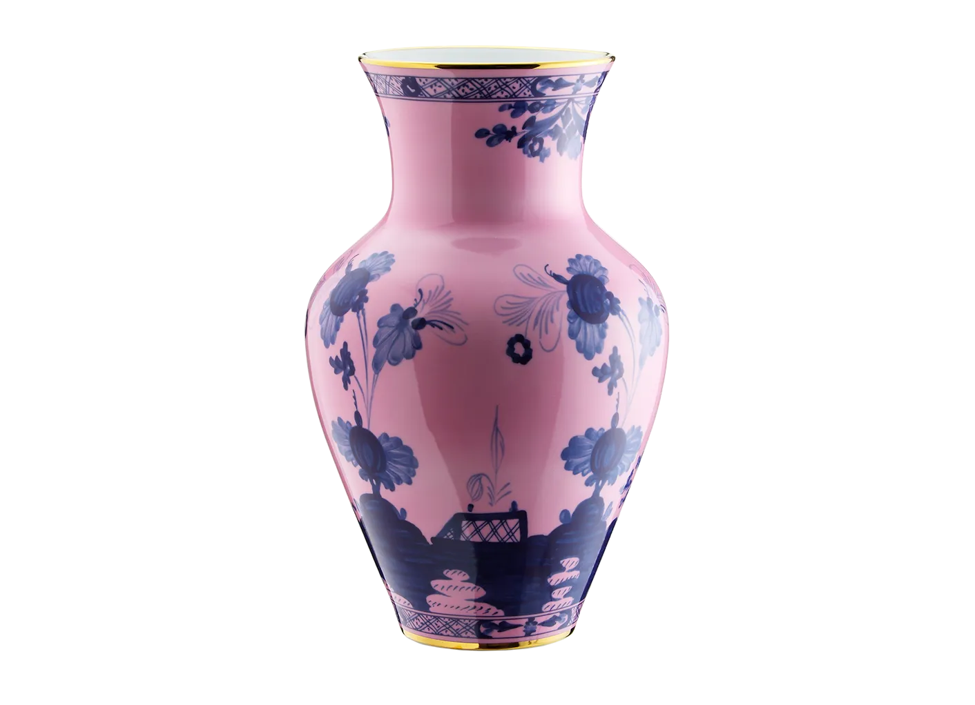 Ginori Oriente Italiano Ming vaso porcellana filo oro