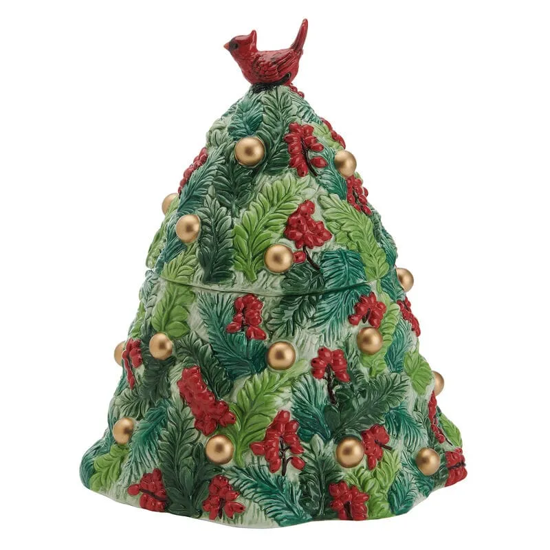 Fitz and Floyd Christmas Tree biscottiera albero Natale verde