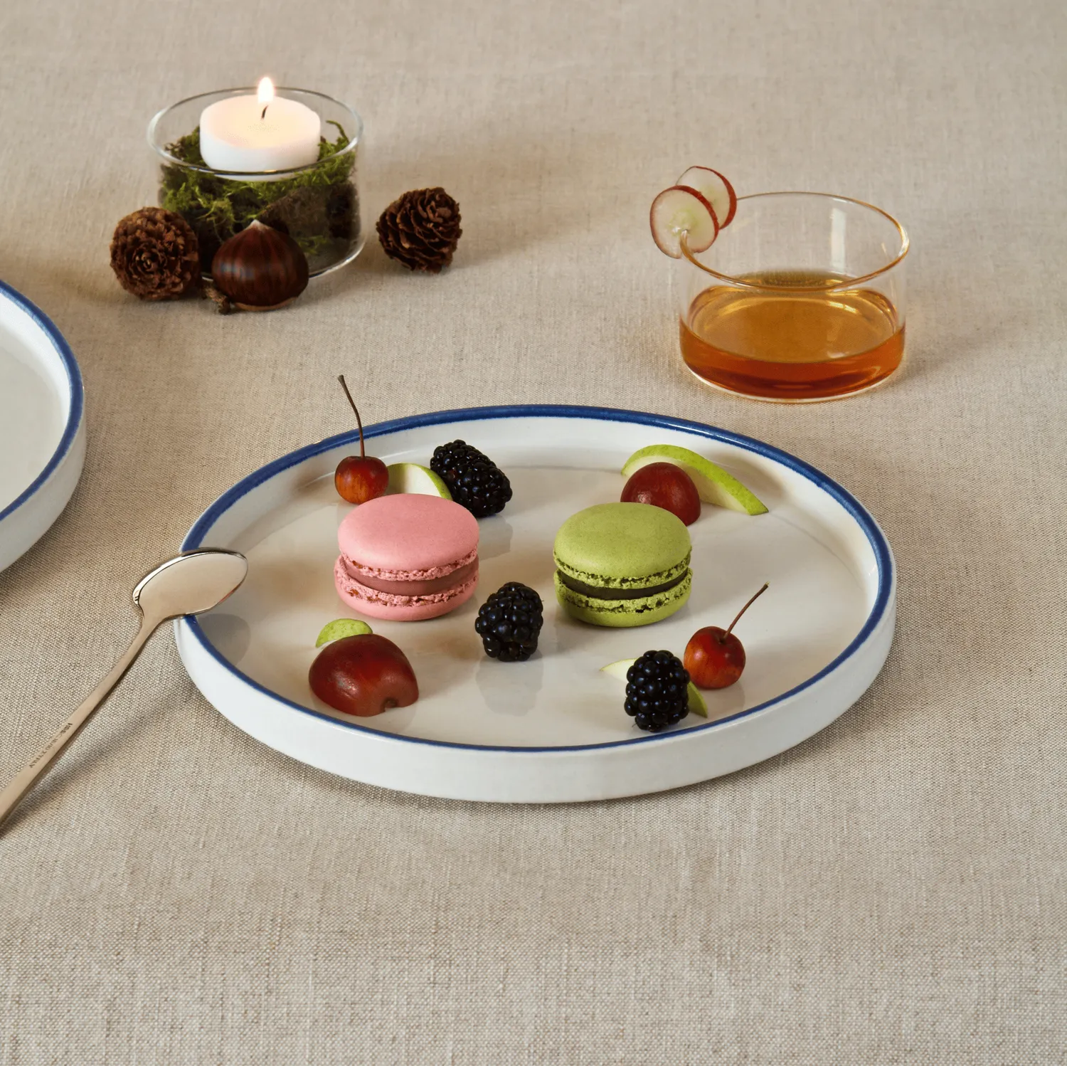 Tavola Ceramica Gigi piatto frutta Blu denim ceramica