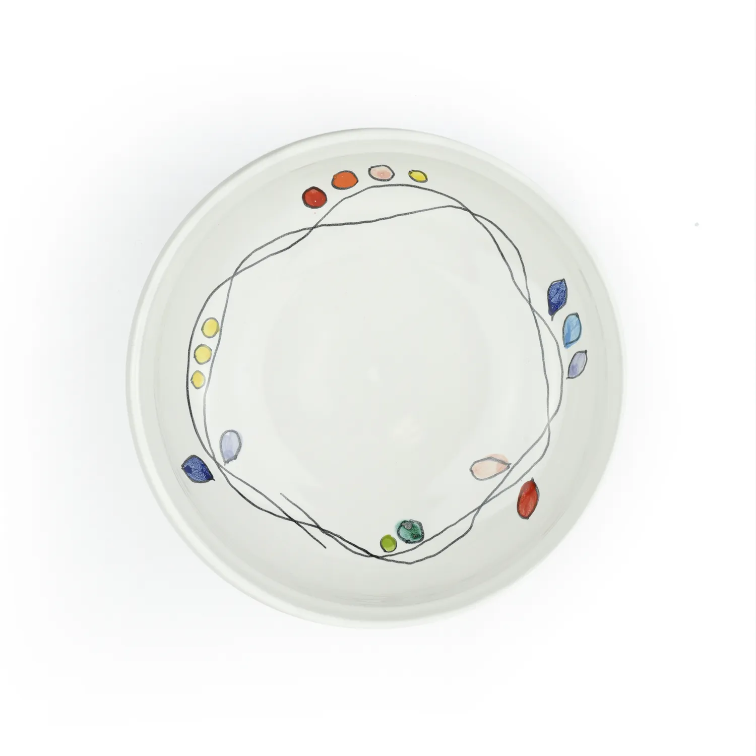 400 Gon Gipsy piatto ceramica decorato boho artigianale