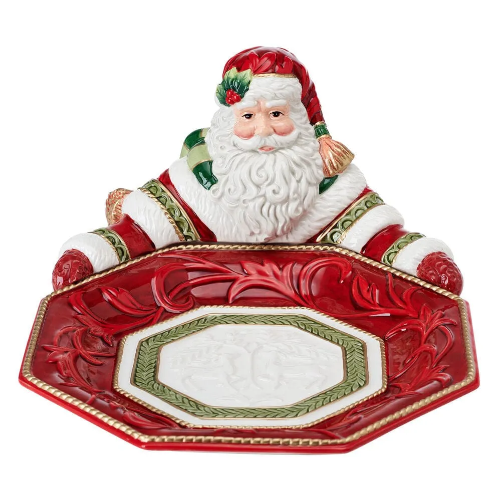 Fitz and Floyd Telluride Santa ciotola portata maiolica natale