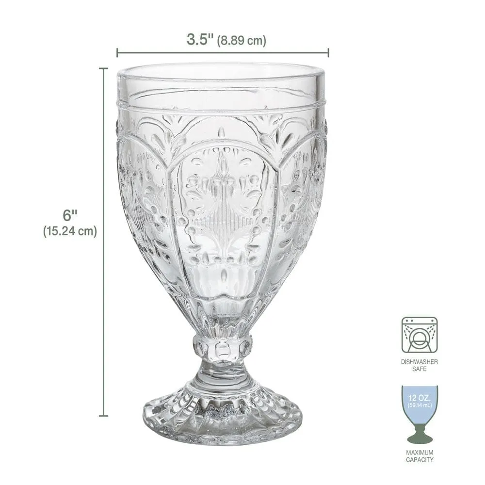 Fitz and Floyd Trestle calici vetro 4 pezzi trasparenti 340 ml