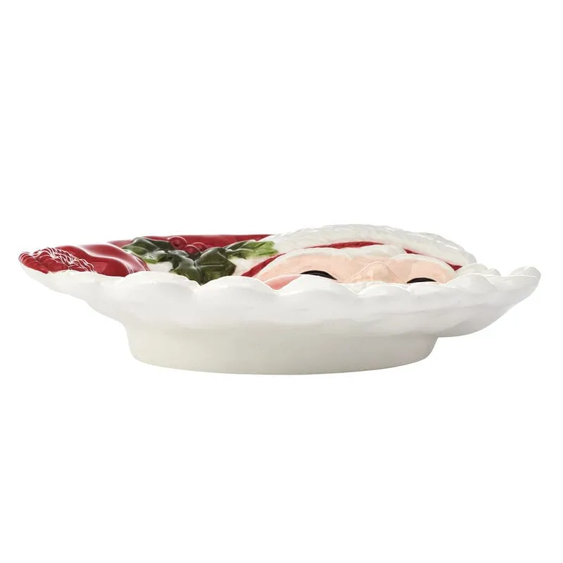 Fitz and Floyd Santa's Gift piatto antipasto Babbo Natale