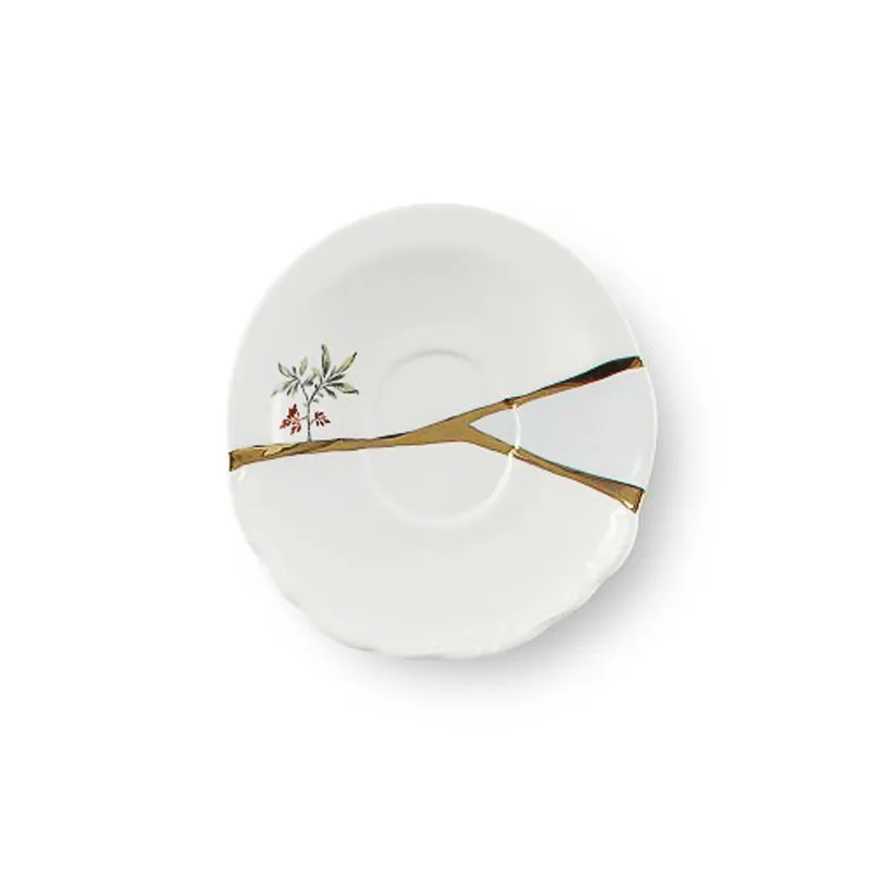 Seletti Kintsugi n.2 tazzina caffè piattino oro