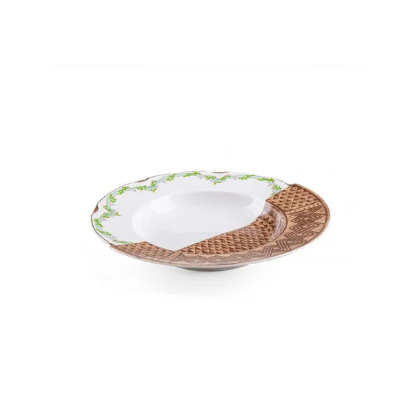 Seletti Hybrid Malao piatto fondo porcellana bone china