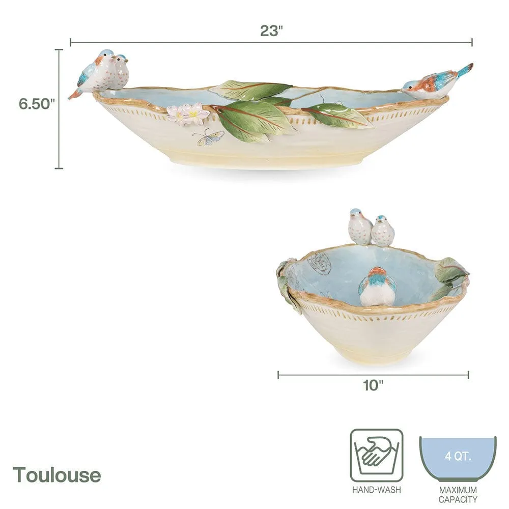 Fitz and Floyd Toulouse ciotola centrotavola 58 cm 3,8 L