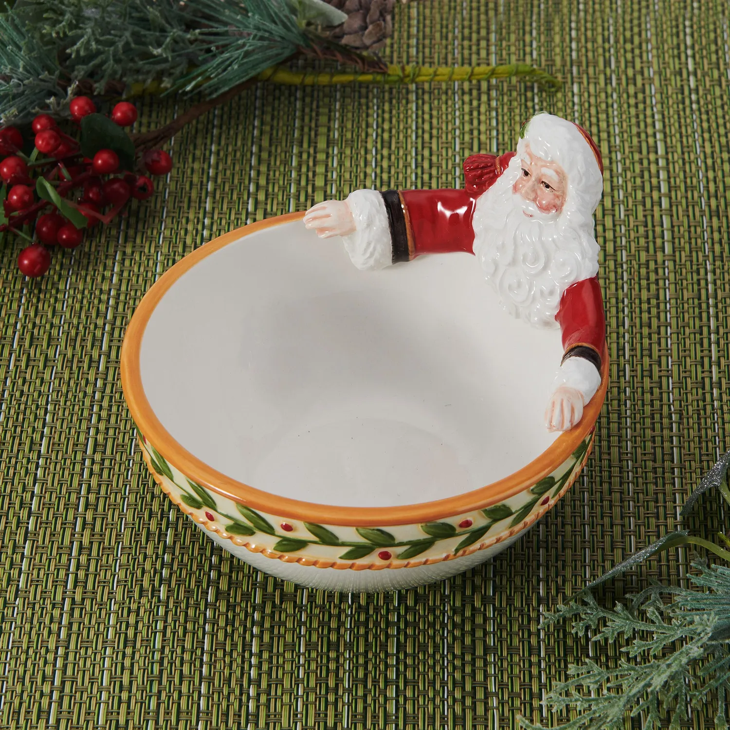 Fitz and Floyd Santa's Gift Small ciotola caramelle natale