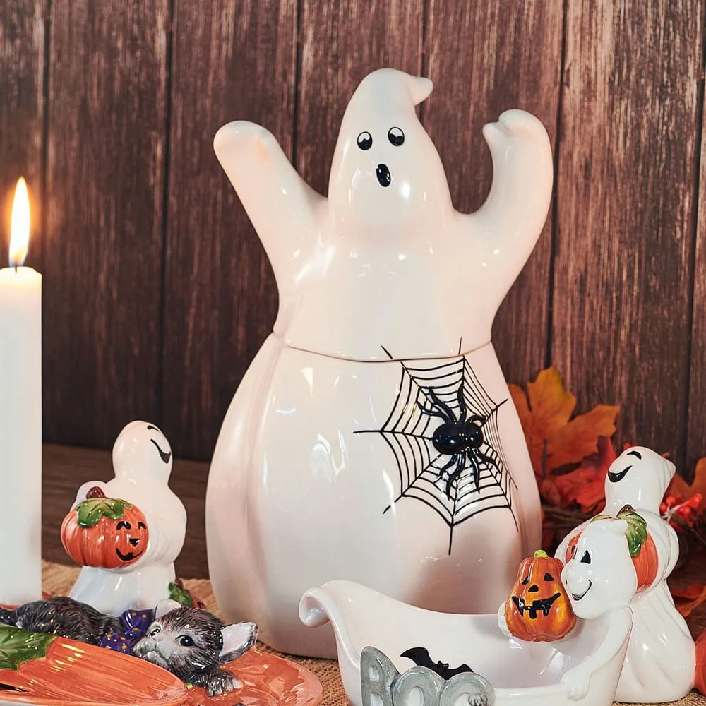 Fitz and Floyd Halloween biscottiera fantasma terraglia