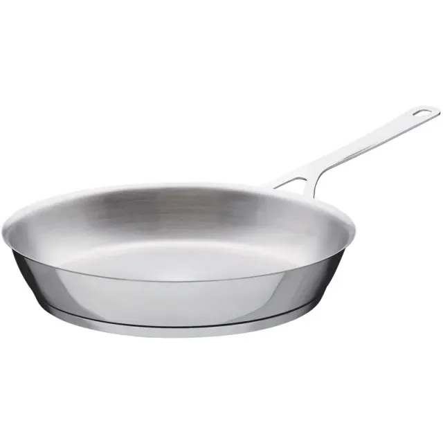 Alessi Pot&Pans padella 28 cm in acciaio con coperchio