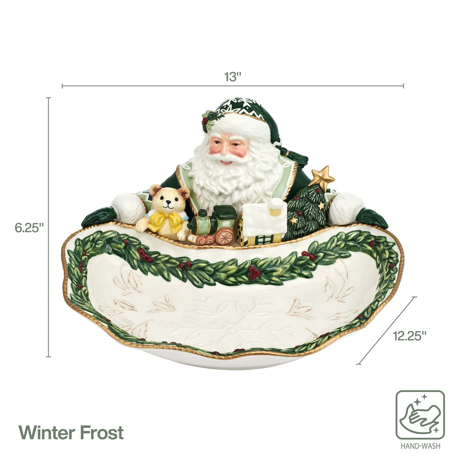 Fitz and Floyd Winter Frost Santa ciotola natalizia