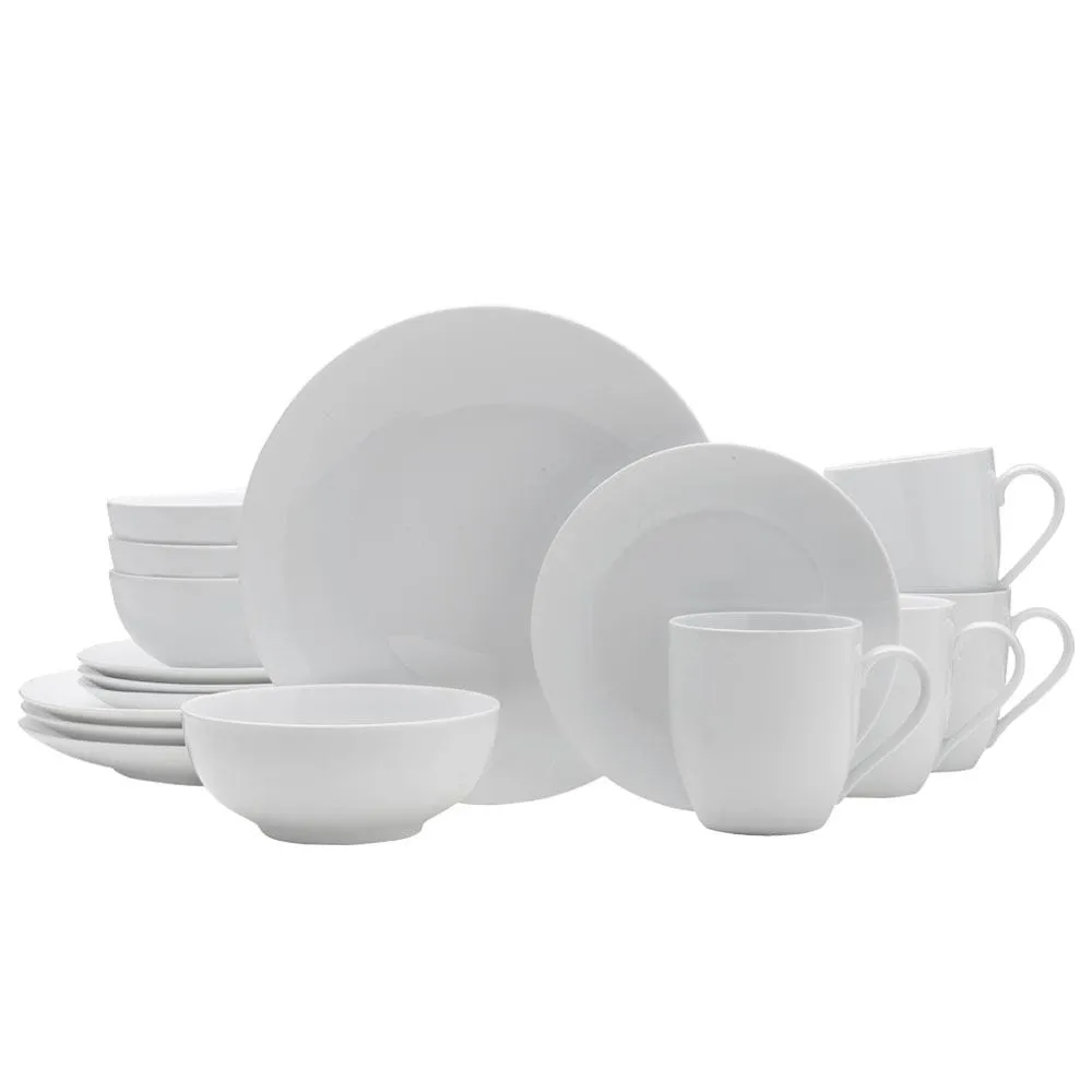Fitz and Floyd Everyday White Coupe servizio piatti 16 pz porcellana