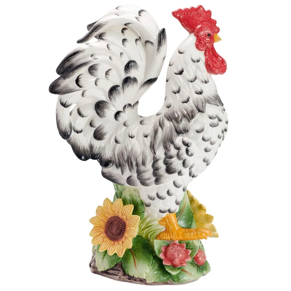 Fitz and Floyd Provence Sunflower statuetta gallo 46 cm terracotta