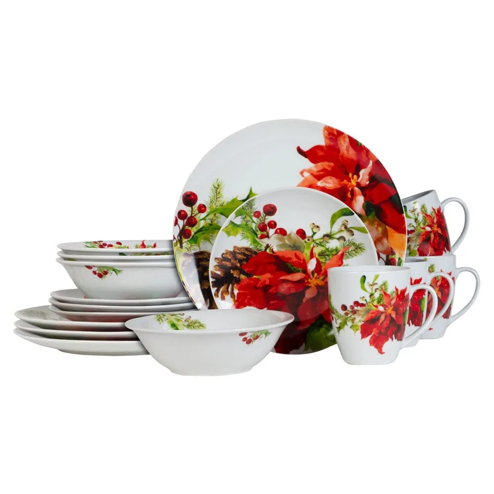 Fitz and Floyd Holiday Home servizio piatti 32 pezzi natalizio 8 posti