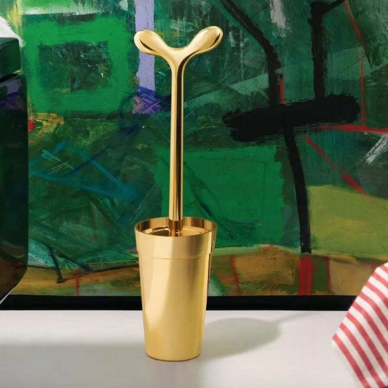 Alessi Merdolino scopino bagno oro