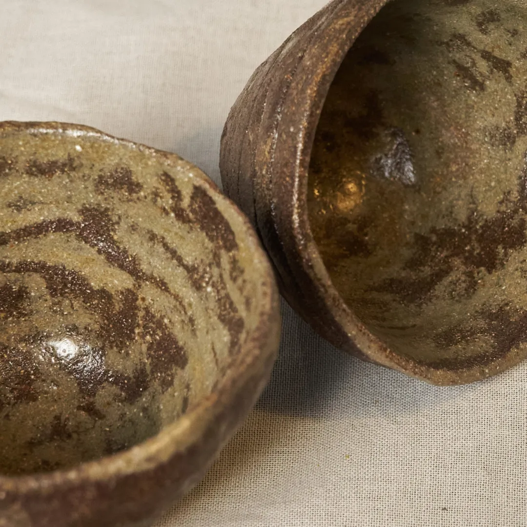 Studio Delta Pottery Umbral set 2 cup grès cenere