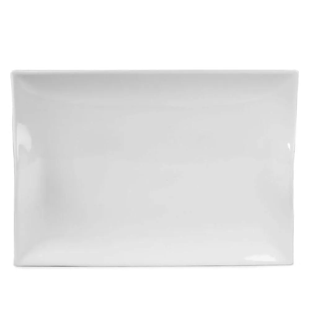 Fitz and Floyd Everyday White vassoio porcellana manici 46 cm