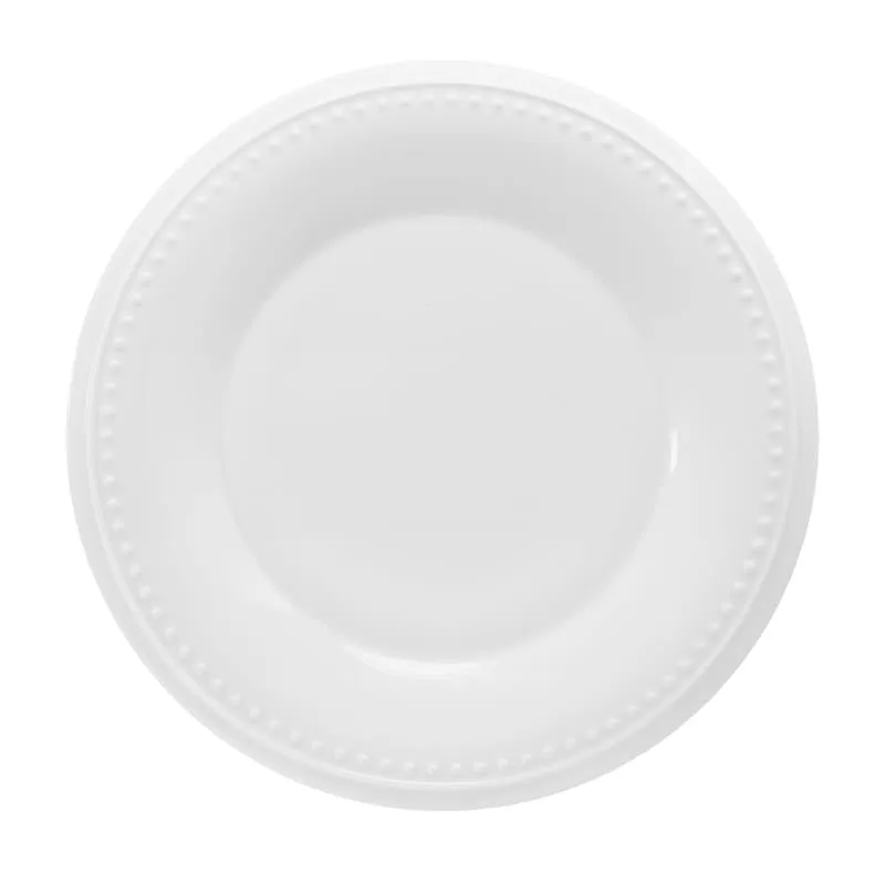Fitz and Floyd Nevaeh White Classic Bead servizio piatti 12 pezzi bone china