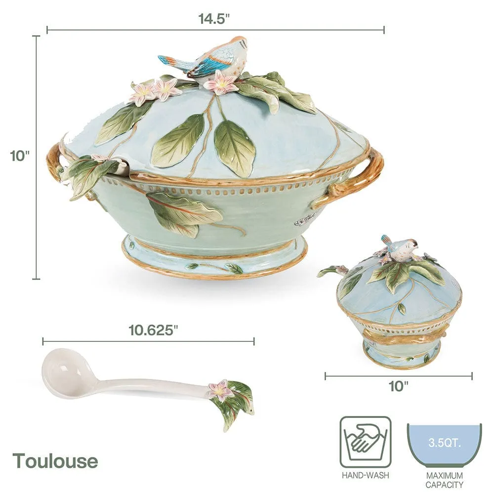 Fitz and Floyd Toulouse zuppiera con mestolo 3,5 qt