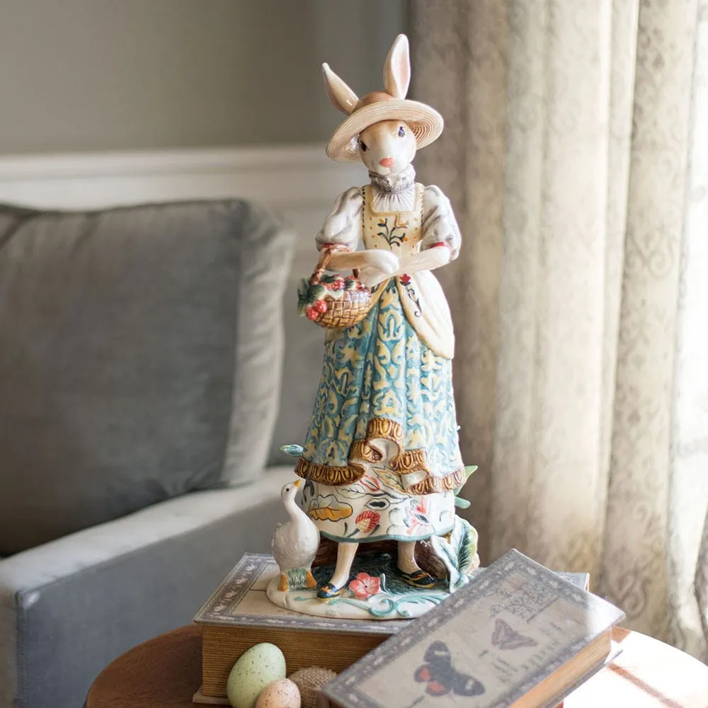 Fitz and Floyd Dapper Rabbits Female statuina coniglio 51 cm