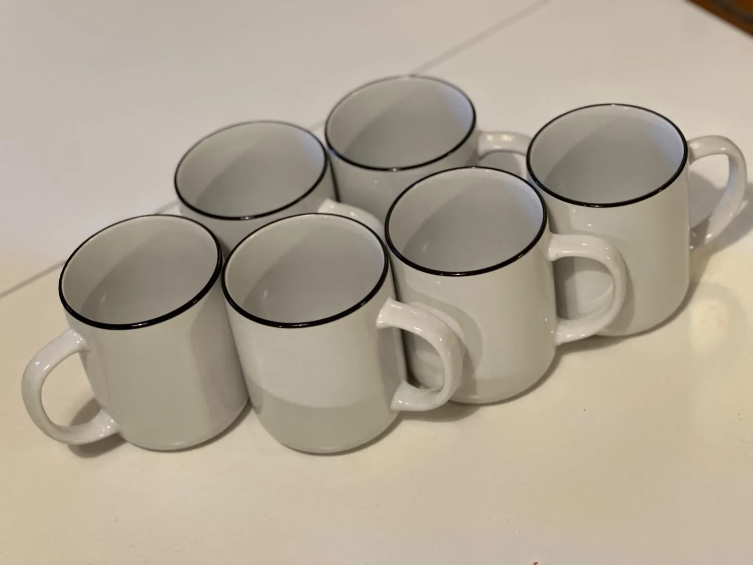 Pure Living Scandi set 6 tazzine caffè bianche porcellana