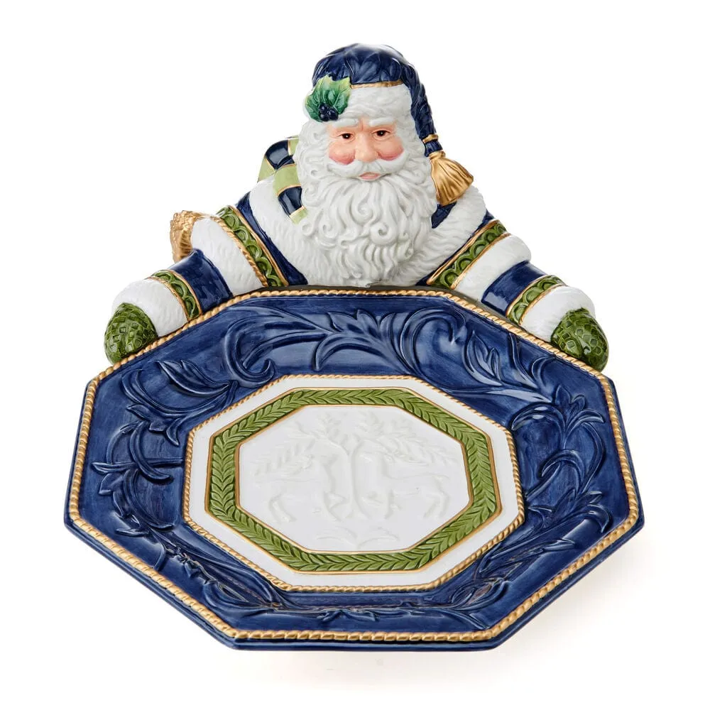 Fitz and Floyd Telluride Santa ciotola da portata blu