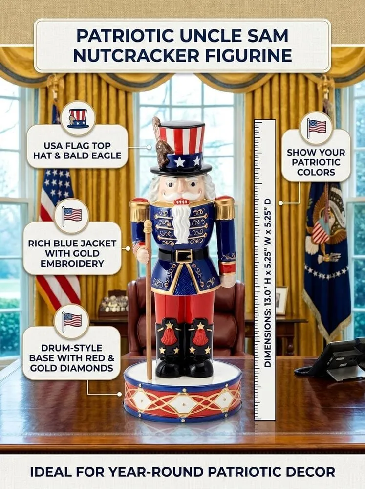 Fitz and Floyd Uncle Sam Schiaccianoci 33 cm terracotta