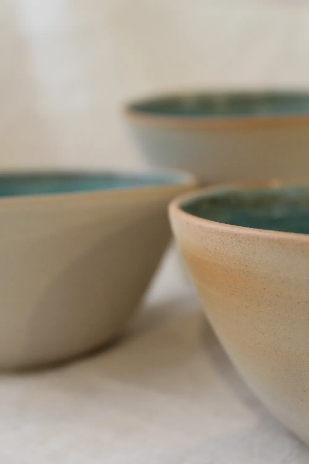 Studio Delta Pottery Baia ciotola gres turchese 15,5 cm