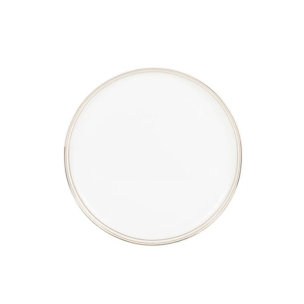 Fitz and Floyd Nevaeh White servizio 16 piatti bone china oro