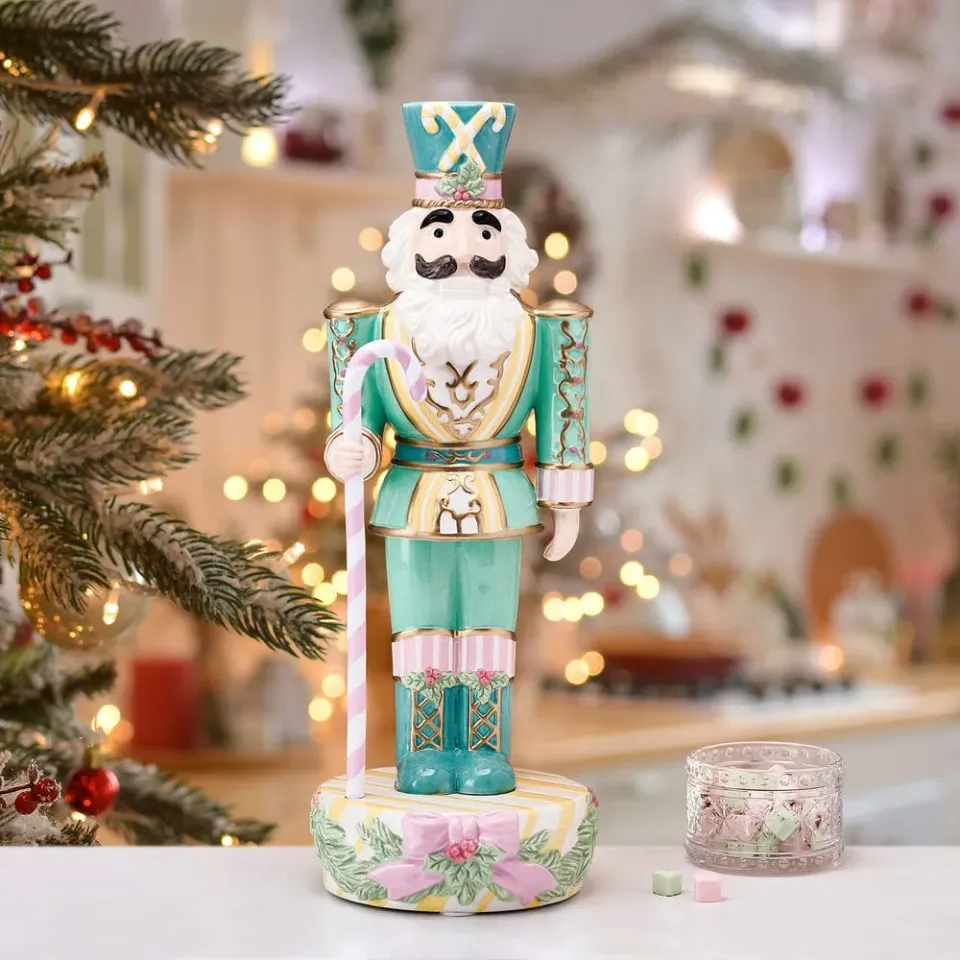 Fitz and Floyd Cotton Candy Soldier Schiaccianoci Natale 43 cm
