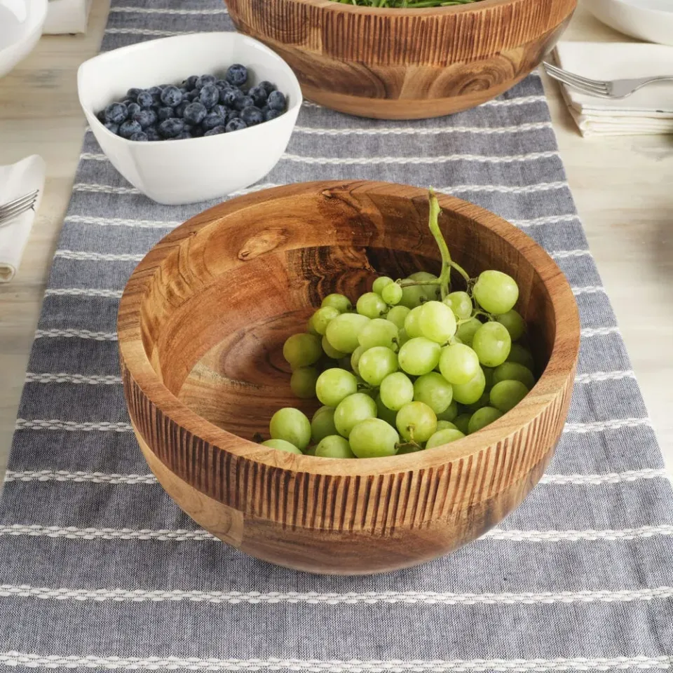 Fitz and Floyd Caleb ciotola servizio legno acacia 23 cm 3 l