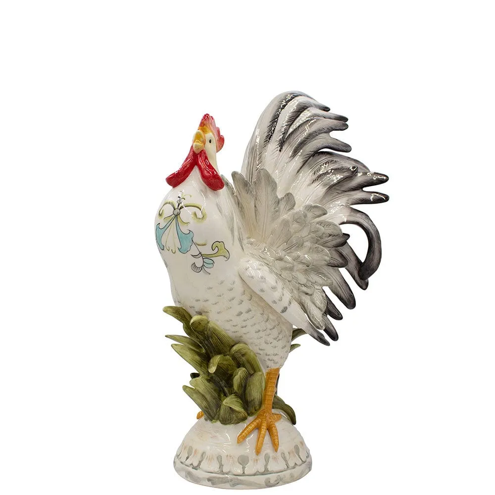 Fitz and Floyd Lantana statuetta galletto ceramica 52 cm