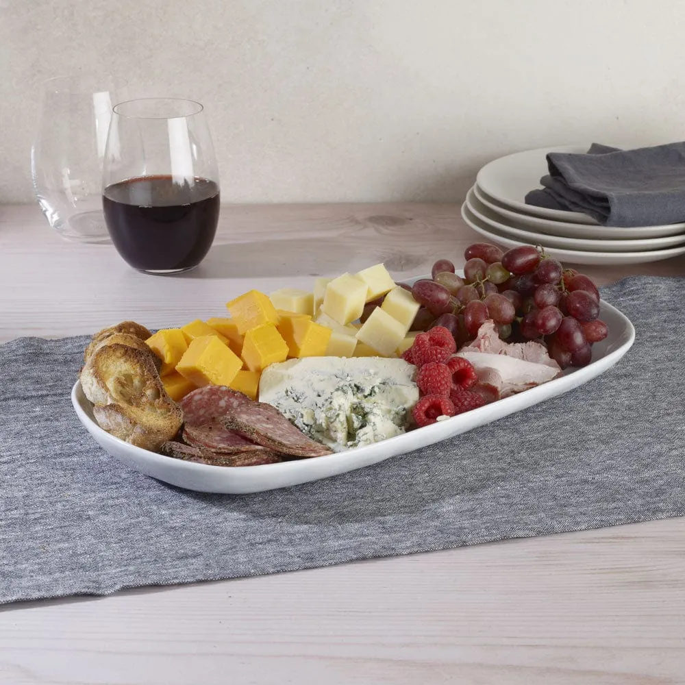 Fitz and Floyd Everyday White Organic vassoio 38 cm porcellana