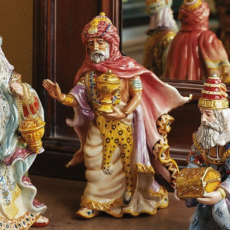 Fitz and Floyd Nativity statuina Re Magio Nubiano 28 cm presepe