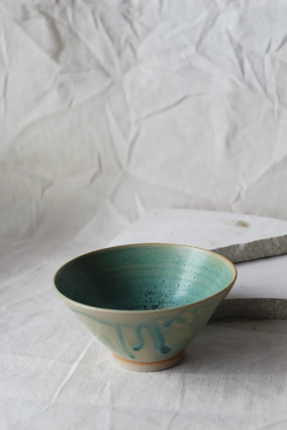 Studio Delta Pottery Baia ciotolina grès turchese 12,5 cm