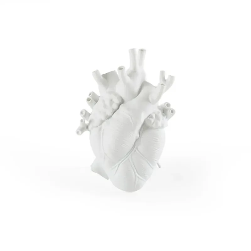 Seletti Love in Bloom vaso cuore porcellana