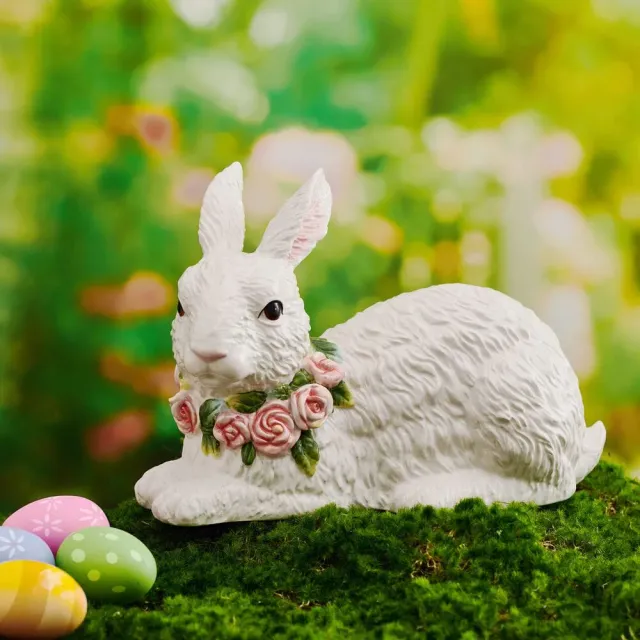 Fitz and Floyd La Fleur Rabbit statuina coniglio sdraiato